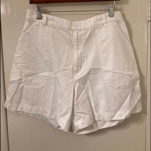 100% Cotton Shorts 4 Pocket Casual Shirt Dress Short Bermudas Jean Size 14 White